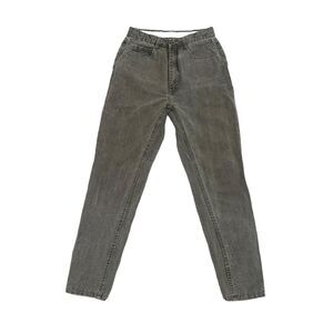 VTG 80s JORDACHE Gray Skinny Ankle Zip High Waist Women’s Size 11 (26 X 28)